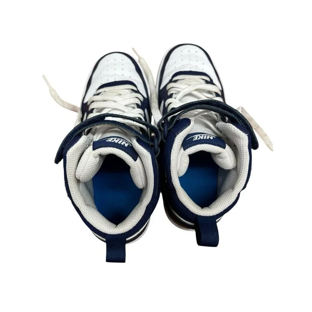 Nike Big Kids' Court Borough Mid 2 Casual Sneakers Size 4Y Blue/White